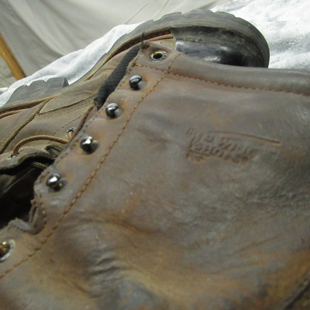 Red Wing Men Boot 8D Brown Logger Max Safety Toe Waterproof Iron Ranger 4420 VTG